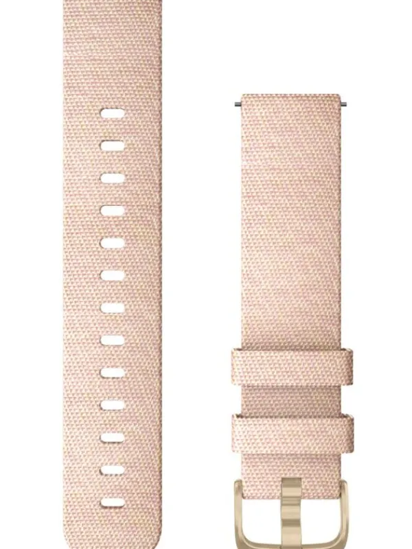 GARMIN Uhrenarmbänder-Original Quick-Relase 20 mm, Nylon, zart pink, Schließe - Edelstahl hellgold 010-12924-12