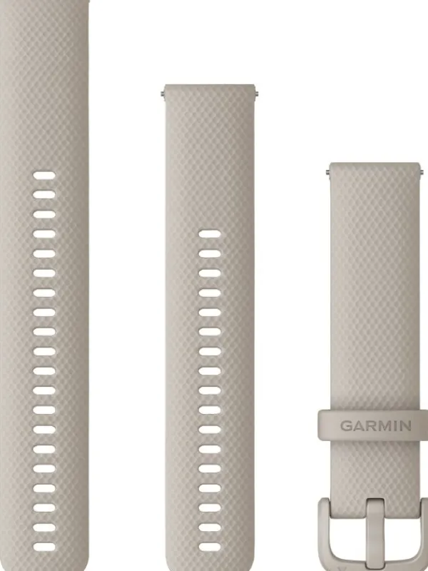 GARMIN Uhrenarmbänder-Original Quick-Relase 20 mm, Silikon, french gray, 3-teilig, Schließe - faserverstärktes Polymer 010-13021-07