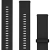 GARMIN Uhrenarmbänder-Original Quick-Relase 22 mm, Silikon, schwarz, 3-teilig, Schließe - Edelstahl schiefergrau 010-13256-21