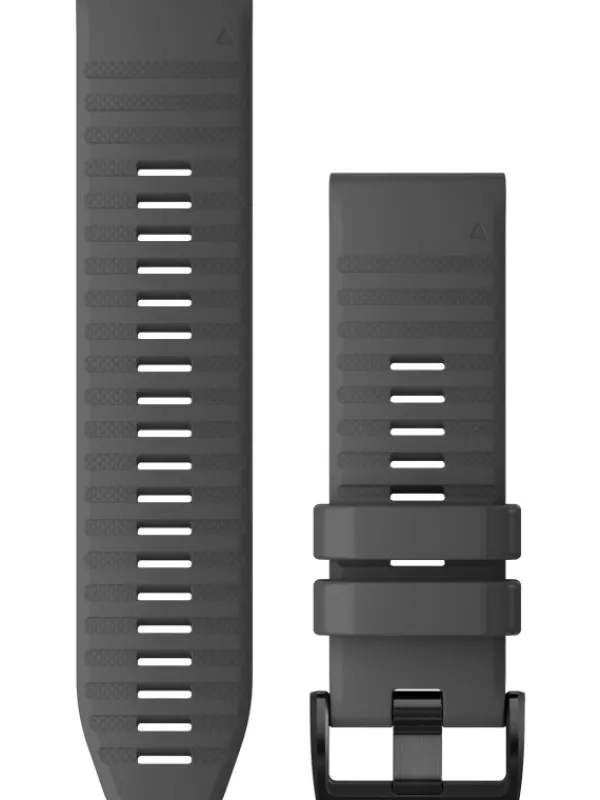 GARMIN Uhrenarmbänder-Original QuickFit®-Armband 26 mm, Silikon, schiefergrau, Schließe - Edelstahl schwarz 010-12864-20