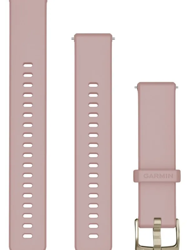 GARMIN Uhrenarmbänder-Original Quick-Relase 18 mm, Silikon, Dust Rose, 3-teilig, Schließe - Edelstahl softgold 010-13256-03