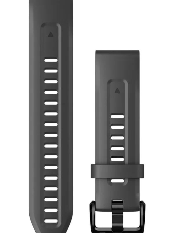 GARMIN Uhrenarmbänder-Original QuickFit®-Armband 20 mm, Silikon, graphit, Schließe - Edelstahl schwarz 010-13102-01
