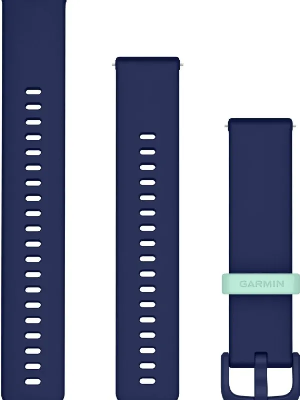 GARMIN Uhrenarmbänder-Original Quick-Relase 20 mm, Silikon, kapitänsblau, 3-teilig, Schließe - faserverstärktes Polymer 010-12932-32
