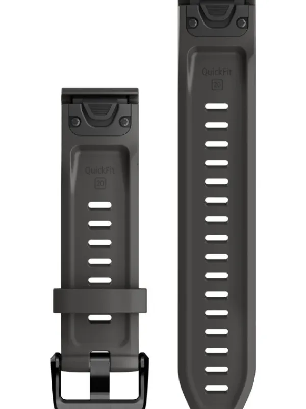 GARMIN Uhrenarmbänder-Original QuickFit®-Armband 20 mm, Silikon, graphit, Schließe - Edelstahl schwarz 010-13102-01