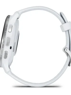 GARMIN Herrenuhren | Damenuhren-Venu® 3, 45mm, Steinweiss/Silber Silikon-Armband 010-02784-00