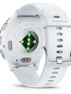 GARMIN Herrenuhren | Damenuhren-Venu® 3, 45mm, Steinweiss/Silber Silikon-Armband 010-02784-00