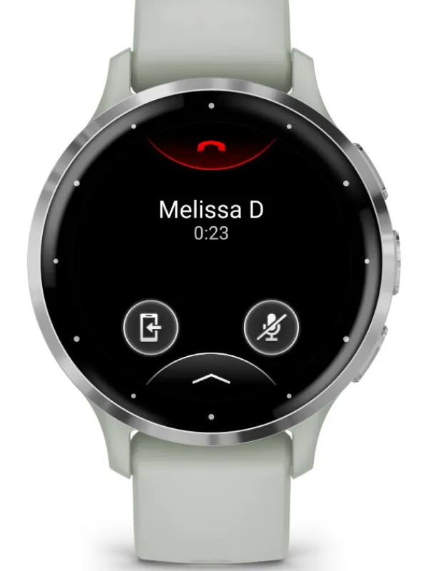 GARMIN Smartwatches | Herrenuhren-Venu® 3S, 41mm, Salbeigrau/Silber Silikon-Armband 010-02785-01