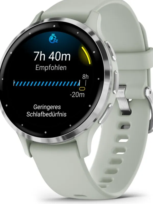 GARMIN Smartwatches | Herrenuhren-Venu® 3S, 41mm, Salbeigrau/Silber Silikon-Armband 010-02785-01