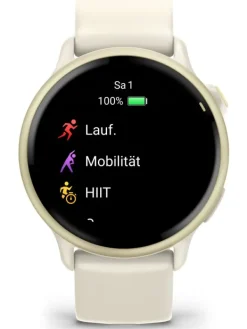GARMIN Smartwatches | Herrenuhren-vívoactive® 6 Bone/Lunargold Aluminium 010-02985-01