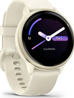 GARMIN Smartwatches | Herrenuhren-vívoactive® 6 Bone/Lunargold Aluminium 010-02985-01