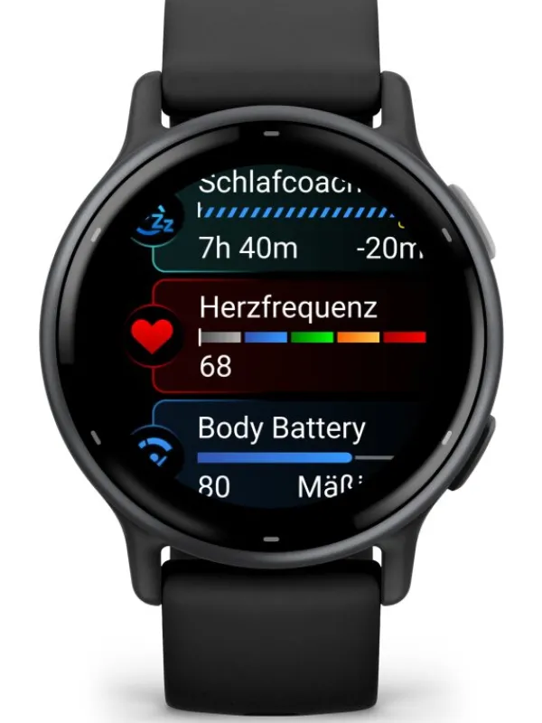 GARMIN Smartwatches | Herrenuhren-vívoactive® 5, 42mm, Schwarz/Schiefergrau Silikonband 010-02862-10