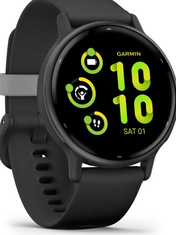 GARMIN Smartwatches | Herrenuhren-vívoactive® 5, 42mm, Schwarz/Schiefergrau Silikonband 010-02862-10