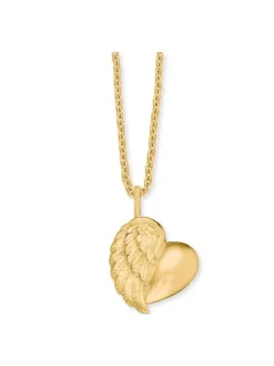 HERZENGEL Halsketten + Collier-Kette mit Herzflügel HEN-HEARTWING-G