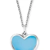HERZENGEL Kinderschmuck-Kinderkette Herz Emaille türkis HEN-HEART-06