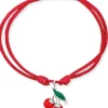 HERZENGEL Kinderschmuck-Mädchen Armband mit Kirschen Anhänger HEB-CHERRY