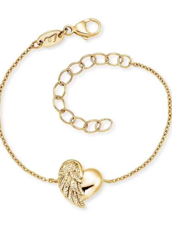 HERZENGEL Kinderschmuck-Mädchen Armband Herzflügel Goldf. HEB-HEARTWING-G