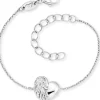 HERZENGEL Kinderschmuck-Mädchen Armband Herzflügel Silber HEB-HEARTWING