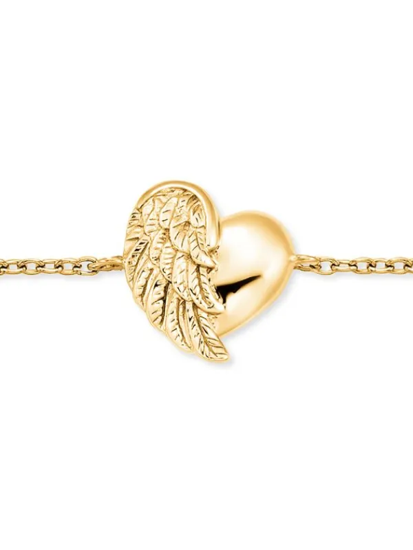 HERZENGEL Kinderschmuck-Mädchen Armband Herzflügel Goldf. HEB-HEARTWING-G