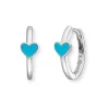 HERZENGEL Kinderschmuck-Mädchen Creole mit Herz und Emaille HEE-HEART-06-CR