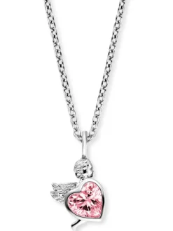 HERZENGEL Kinderschmuck-Mädchen Kette Engelherz mit Zirkonia rosa HEN-ANGEL-HEART-ZIM
