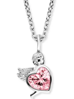 HERZENGEL Kinderschmuck-Mädchen Kette Engelherz mit Zirkonia rosa HEN-ANGEL-HEART-ZIM