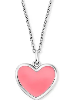 HERZENGEL Kinderschmuck-Mädchen Kette Herz Emaille pink HEN-HEART-13