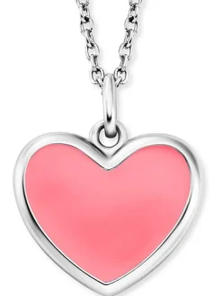 HERZENGEL Kinderschmuck-Mädchen Kette Herz Emaille pink HEN-HEART-13