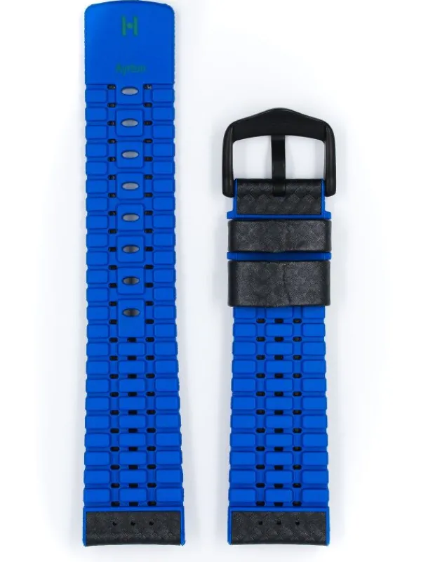 HIRSCH Uhrenarmbänder | Zubehör-Ayrton, schwarz / blau 0918092050