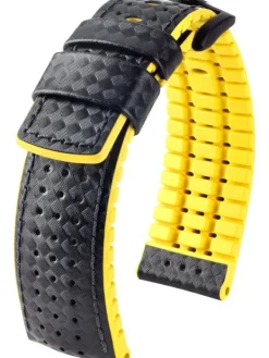 HIRSCH Uhrenarmbänder | Zubehör-Ayrton, schwarz / gelb 0917292050