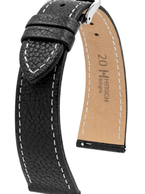 HIRSCH Uhrenarmbänder | Zubehör-Bologna, schwarz 1802050