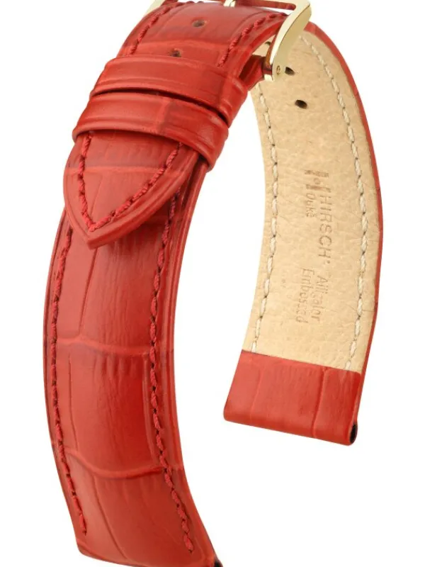HIRSCH Uhrenarmbänder-Duke, rot 01028020