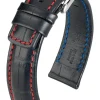 HIRSCH Uhrenarmbänder | Zubehör-Grand Duke, schwarz mit roter Naht 02528050