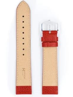 HIRSCH Uhrenarmbänder | Zubehör-Kansas, rot mit weißer Naht
