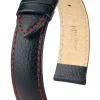 HIRSCH Uhrenarmbänder | Zubehör-Kansas, schwarz mit roter Naht
