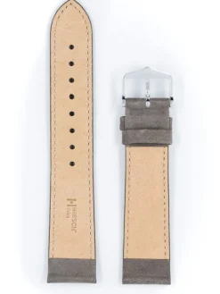 HIRSCH Uhrenarmbänder | Zubehör-Osiris Nubuk, grau, L, 18 mm 03433030-2-18