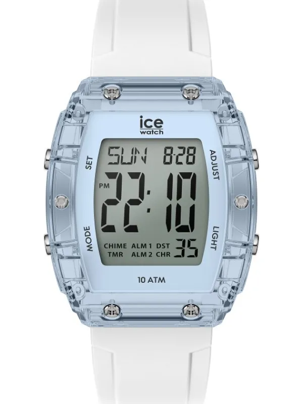 Ice Watch Damenuhren-ICE digit boliday - White - Clear blue - Silver - Small 024567