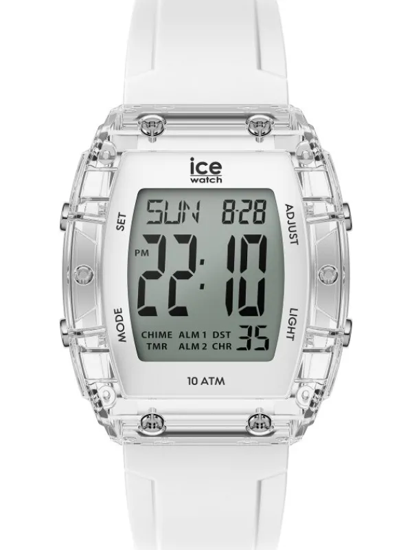 Ice Watch Damenuhren-ICE digit boliday - White - Clear - Silver - Small 024565