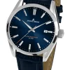 Jacques Lemans Herrenuhren-Derby Blau Leder 1-1859C