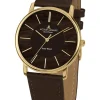 Jacques Lemans Damenuhren-Eco Power Solar Wood goldf. 1-2106B