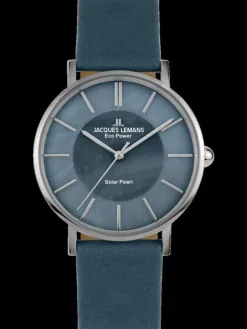 Jacques Lemans Damenuhren-Eco Power Solar Perlmutt Blau 1-2112B