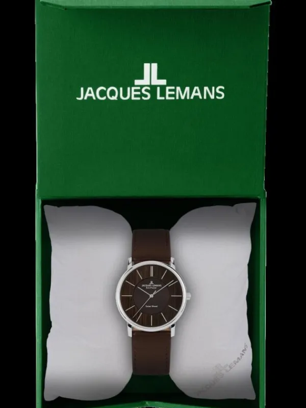 Jacques Lemans Damenuhren-Eco Power Solar Wood 1-2106A
