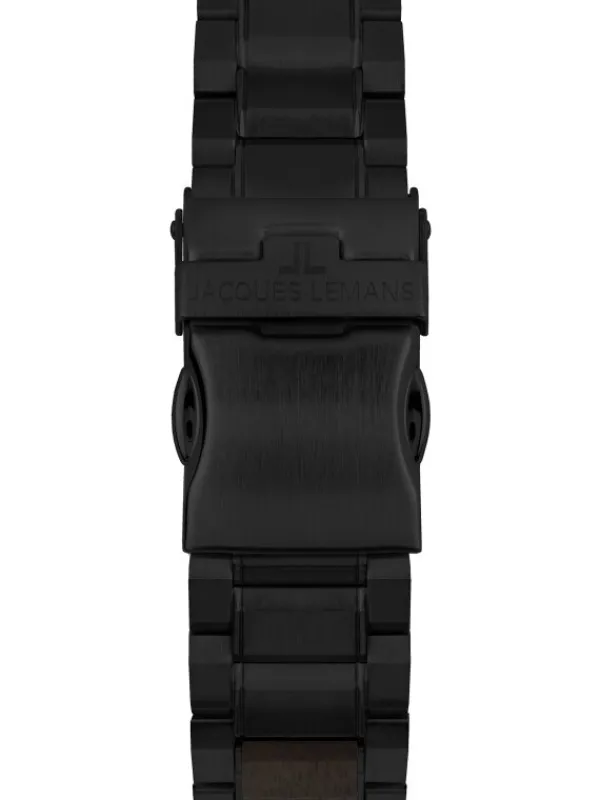Jacques Lemans Herrenuhren-Eco Power Chrono Holz schw. 1-2115M