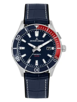 Jacques Lemans Herrenuhren-Hybromatic Blau/Rot 1-2131B