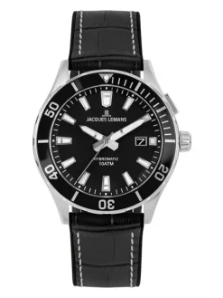 Jacques Lemans Herrenuhren-Hybromatic schwarz 1-2131A