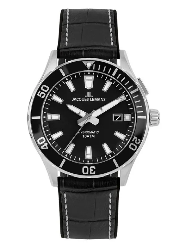 Jacques Lemans Herrenuhren-Hybromatic schwarz 1-2131A