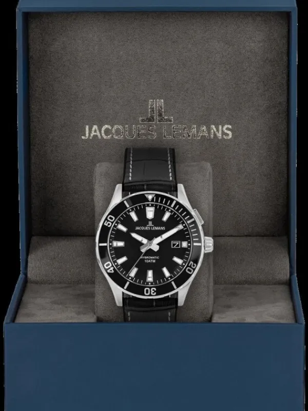 Jacques Lemans Herrenuhren-Hybromatic schwarz 1-2131A
