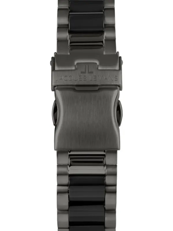 Jacques Lemans Herrenuhren-Hybromatic Ceramic Grau 1-2222A