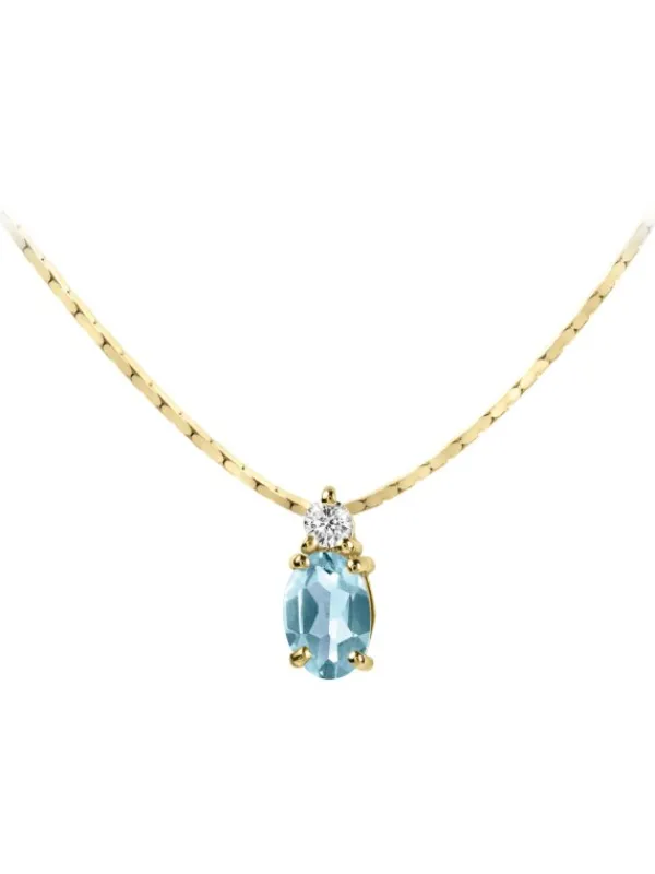 Jacques Lemans Halsketten + Collier-Kette Amethyst oval SE-C113H