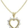 Jacques Lemans Halsketten + Collier-Kette Herz Topas goldf. SE-C110C