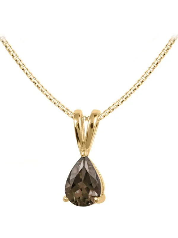 Jacques Lemans Halsketten + Collier-Kette mit Rauchquarz SE-C111J